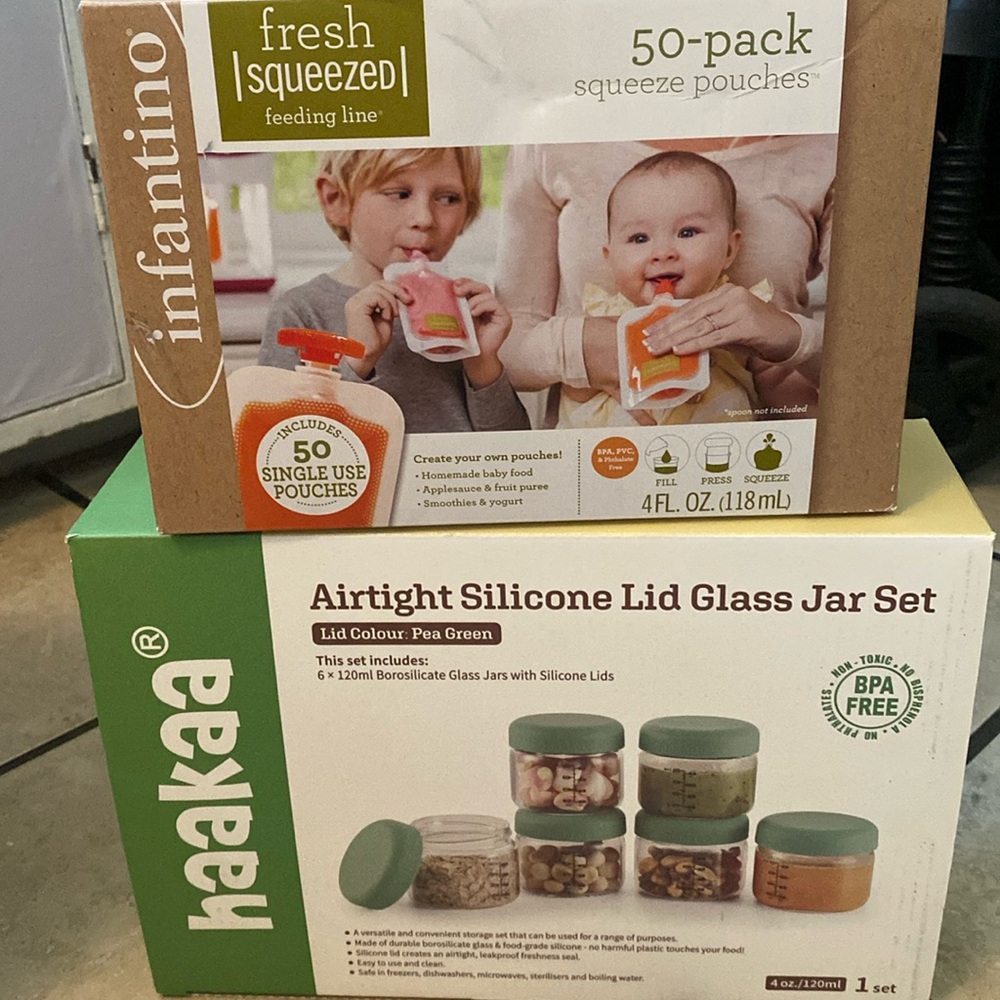 Brand New Create your own baby food pouches/jars